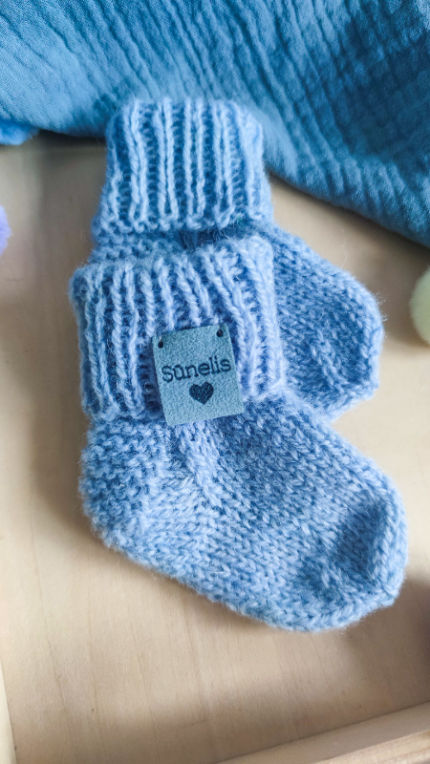 avalynė | kojinės | Vilnos kojinytės kūdikiui 9 cm