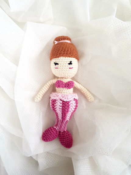 žaislai | lėlės | Rankų darbo lėlė amigurumi undinėlė 25 c