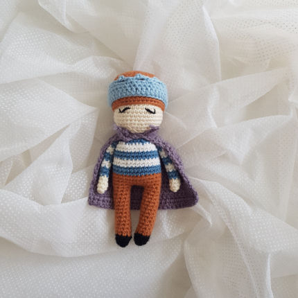 žaislai | lėlės | Nertas žaislas amigurumi princas 22 cm d