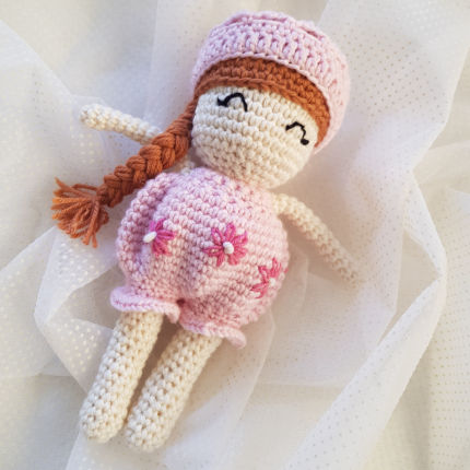 žaislai | lėlės | Rankų darbo lėlė amigurumi princesė 22 c