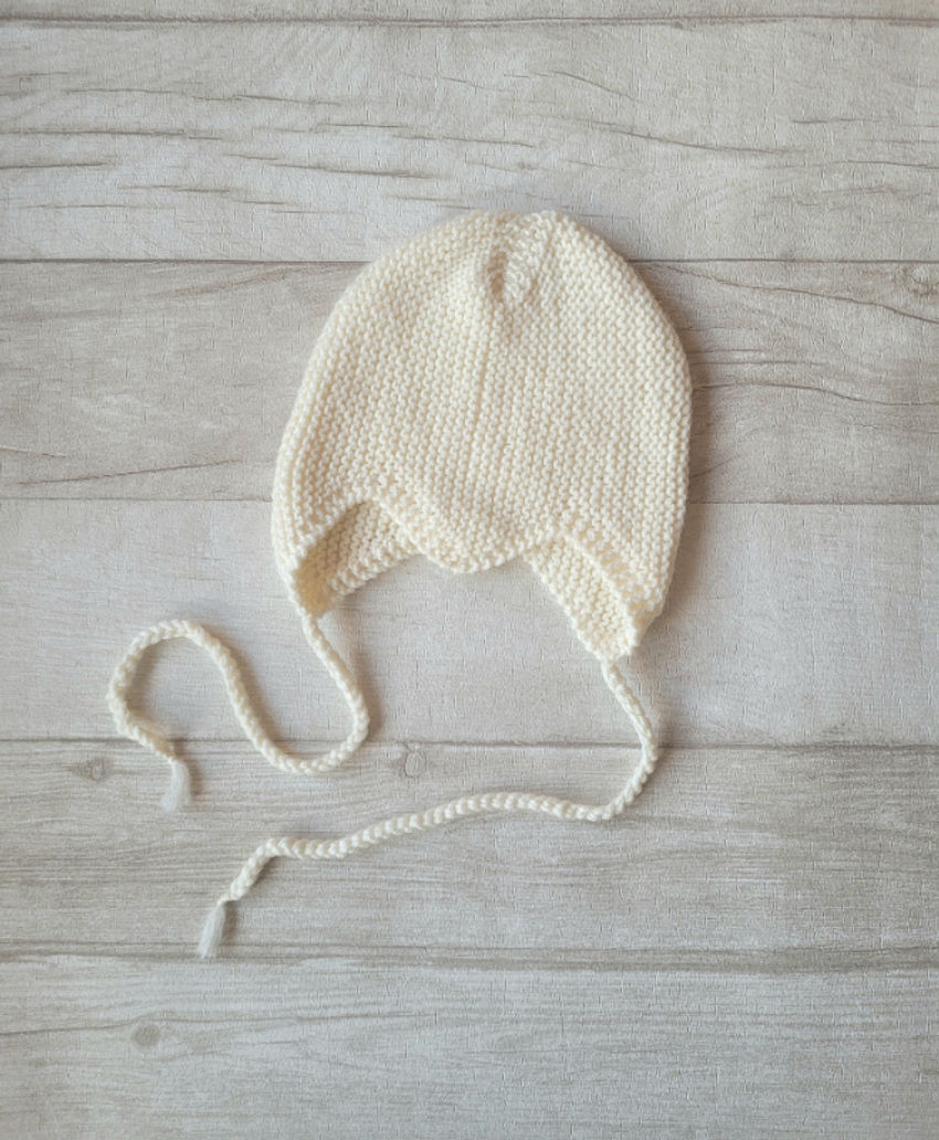 apranga | Kepurės | 100 merino vilnos kepurytė 0-3 mėn 3-6mė