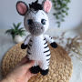 žaislai | minkšti | rankų darbo pliušinis žaislas - zebras s