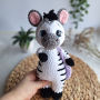 žaislai | minkšti | rankų darbo pliušinis žaislas - zebras s