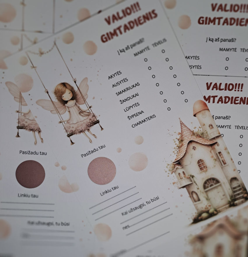 Žaidimo kortelė mergaitės gimtadieniui „slaptas pažadas“ Dovanos | gimtadieniui | žaidimo kortelė mergaitės gimtadieniui „