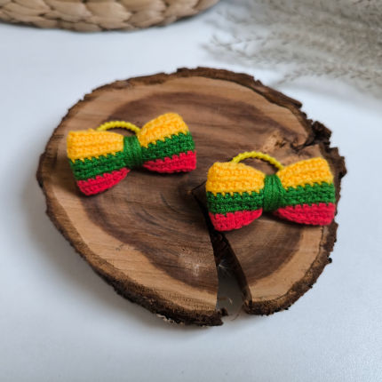 aksesuarai | plaukams | Rankų darbo  tautinių spalvų plaukų akse