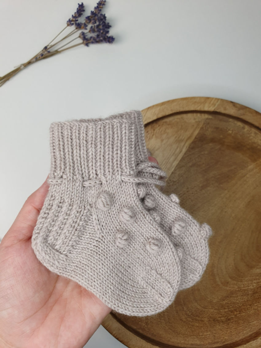 Merino vilnos kojinytės su raištukais pėdutės ilgis 10cm avalynė | kojinės | merino vilnos kojinytės su raištukais pė