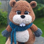 žaislai | minkšti | rankų darbo pliušinis žaislas - bebras 3