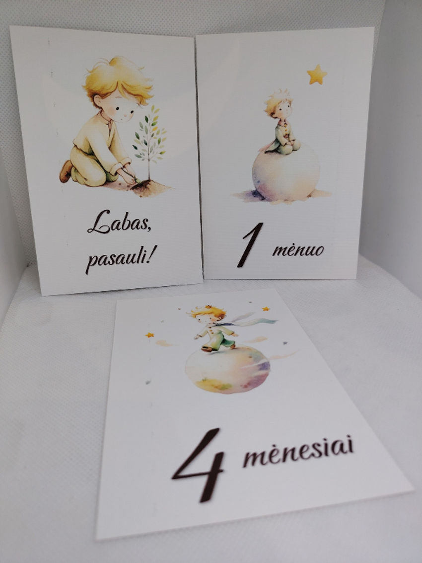 dekoracijos | metrikai | mėnesių kortelės naujagimiui mažasis pri