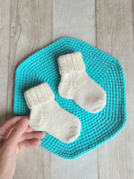 Merino vilnos kojinaitės 9 cm pirmosios kojinaitės dovana naujagimiui avalynė | kojinės | Merino vilnos kojinaitės 9 cm pirmosios