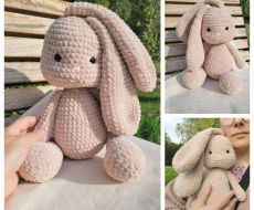 Minkštas zuikis dovana naujagimiui dovana gimtadieniui 35 cm ūgio