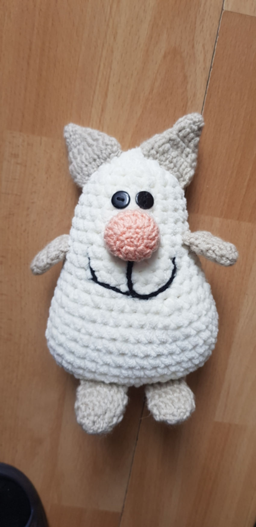 Rankų darbo minkštas žaislas katinėlis 18 cm žaislai | minkšti | rankų darbo minkštas žaislas katinėlis 1