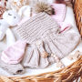 apranga | Kepurės | šiltas merino vilnos šalmukas su saga ir