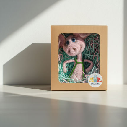 žaislai | minkšti | Nertas paršiukas limer   34cm ilgio  spa