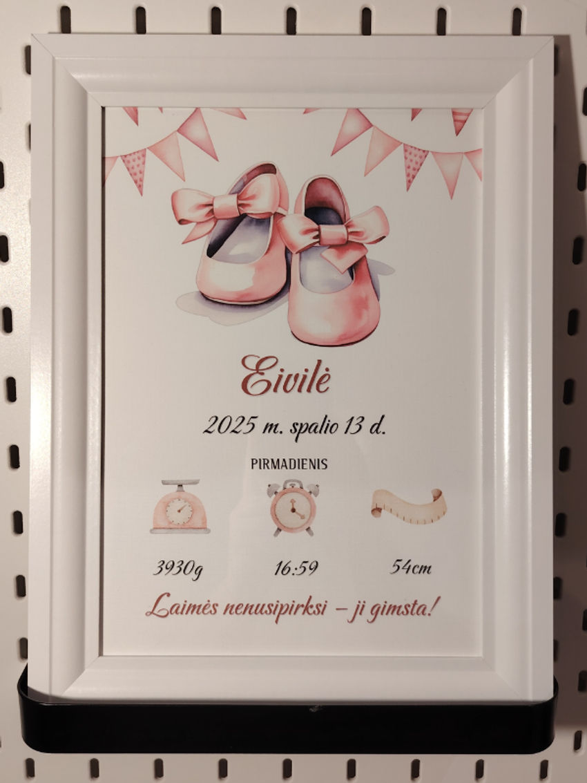 Mergaitės gimimo metrikai Dovanos | naujagimiams | mergaitės gimimo metrikai