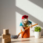 žaislai | minkšti | nerta „baba jaga“  16cm ilgio 