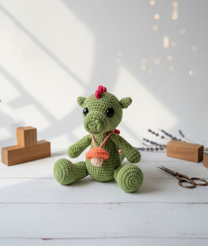 žaislai | minkšti | drakoniukas dodo  24 cm ilgio 