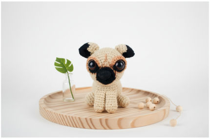 žaislai | minkšti | Mopsiukas miki  10 cm ilgio 