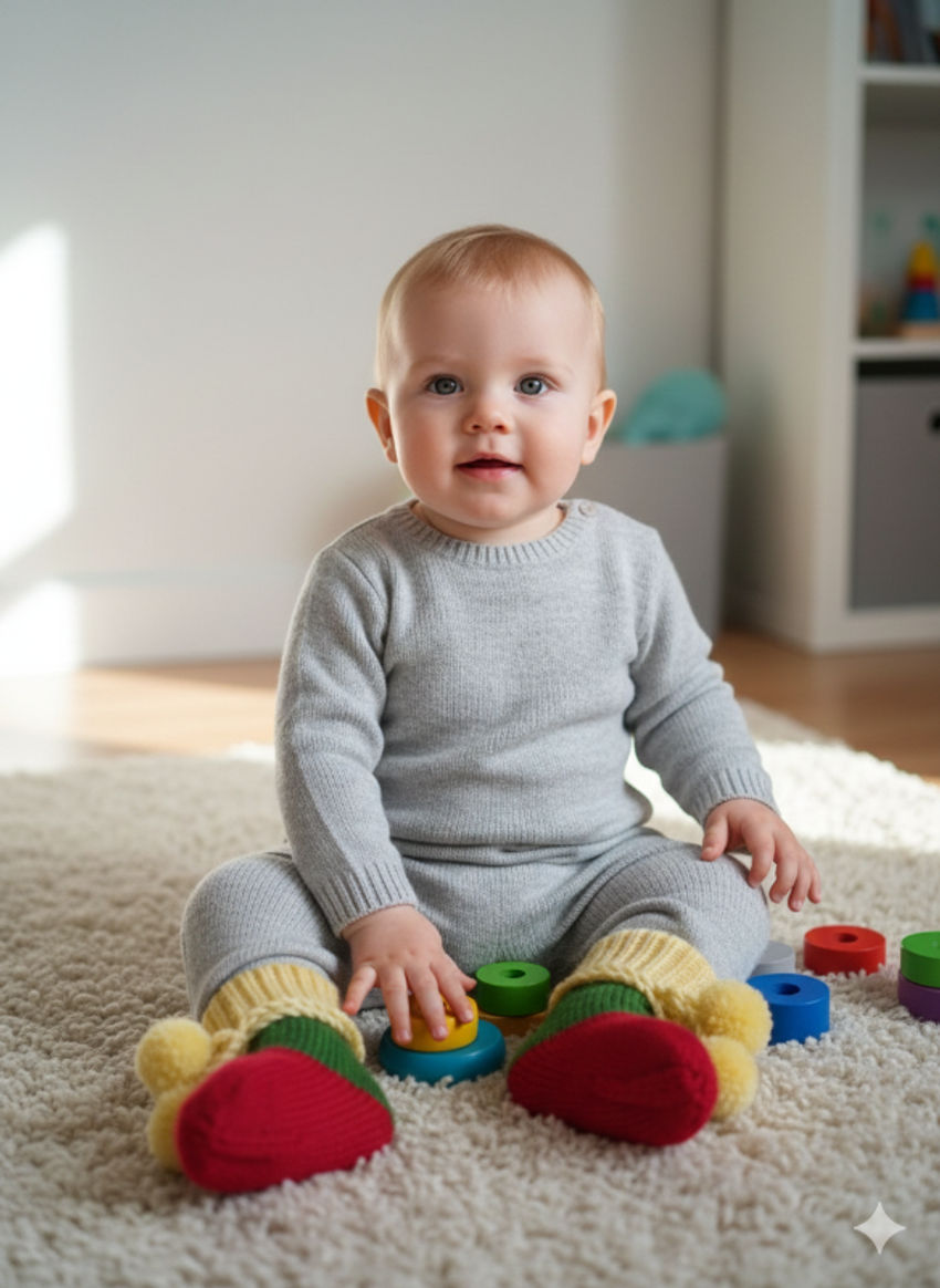 Pusvilnonės trispalvės kojinytės 12 cm pėdutei pagaminta lietuvoje Dovanos | naujagimiams | pusvilnonės trispalvės kojinytės 12 cm p