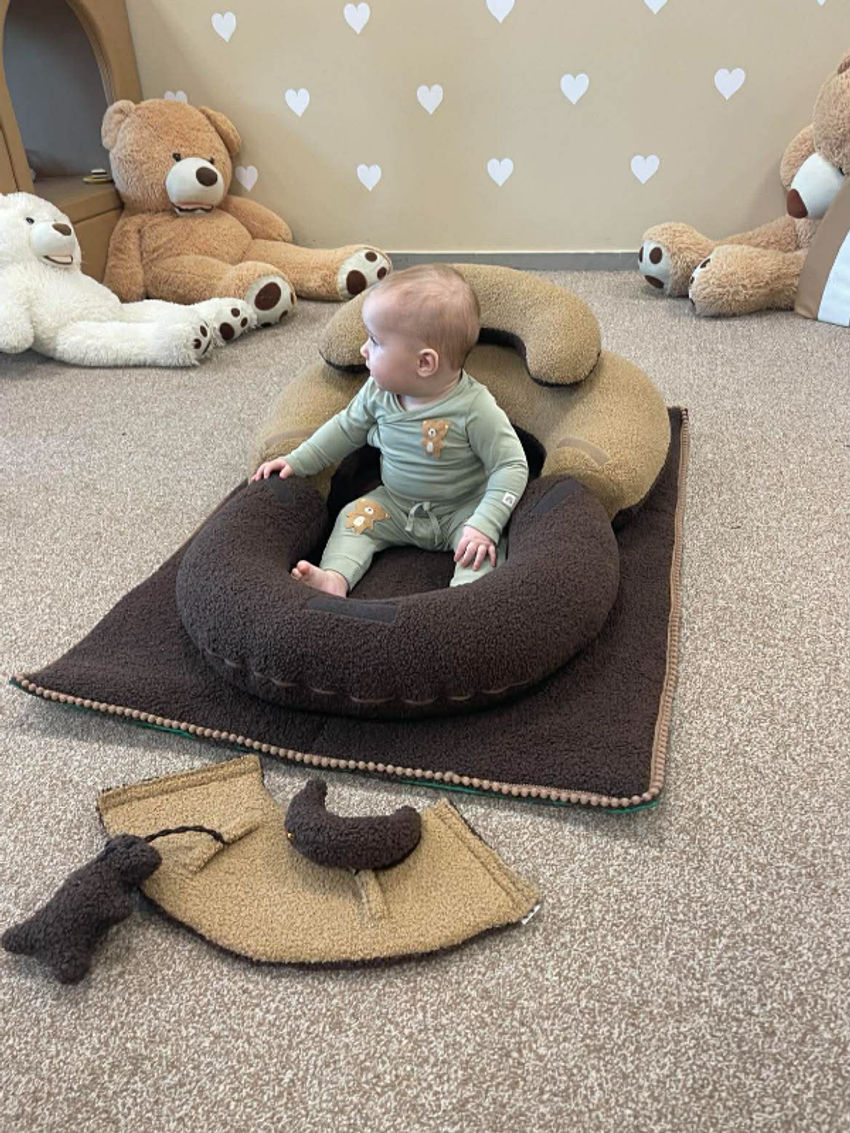 Sėdinukas kūdikiams „komfortas“ su kilimėliu 95x75 cm | teddy rududu Dovanos | naujagimiams | sėdinukas kūdikiams „komfortas“ su kilim