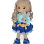 žaislai | lėlės | nerta  unikali rankų darbo lėlytė 33 cm 