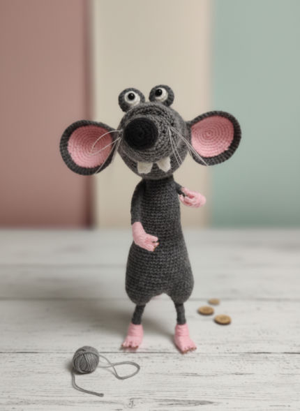 žaislai | minkšti | Pelė riri! 💛🐭  12cm ilgio  spalva pilk