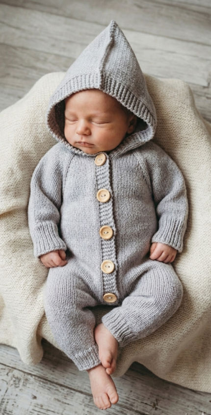 apranga | Kombinezonai | 100 proc  merino vilnos kombinezonas 0-6