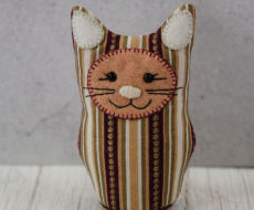 Dovana vaikui siūtas kawaii stiliaus katinas dydis 14 cm