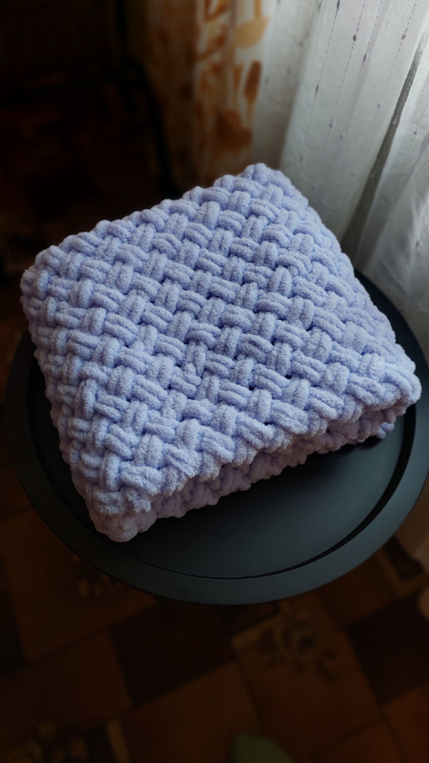 Pledukus kūdikiams šviesios alyvinės spalvos 90×85cm ilgio Dovanos | naujagimiams | pledukus kūdikiams šviesios alyvinės s