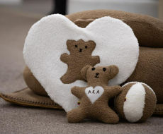 Rankų darbo rinkinys kūdikiui i teddy karamelinis