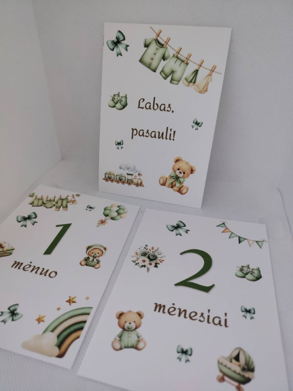 Mėnesių kortelės kūdikiui