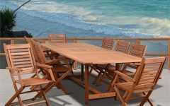 Brown 9-piece Outdoor Dining Sets