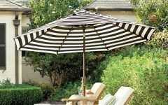 Black and White Striped Patio Umbrellas
