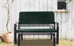 25 Best Collection of Outdoor Patio Swing Porch Rocker Glider Benches Loveseat Garden Seat Steel