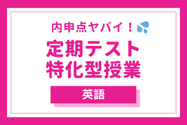 内申点ヤバイ！定期テスト特化型授業～中高一貫校歓迎！～