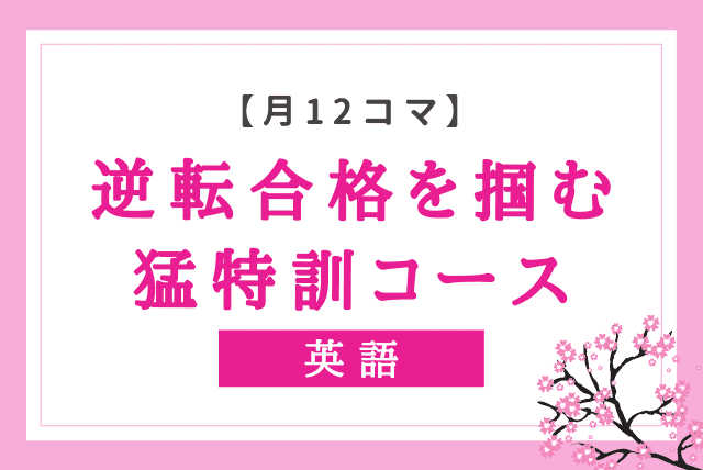 逆転合格をつかむ英語猛特訓コース【月１２コマ】