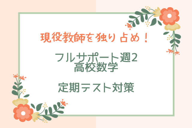 現役教師を独り占め！勉強フルサポート【数学週2】コース※チャット指導あり