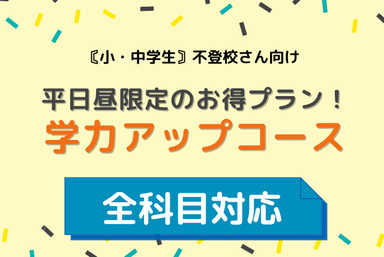 不登校でも勉強がわかる！できる！を目指す！【平日昼限定】