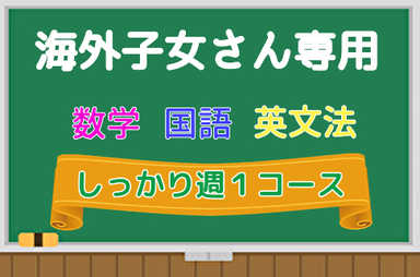 帰国後の日本の国語・数学・英文法対策　#海外子女　#帰国子女