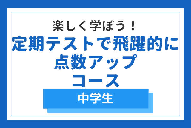 【国語】定期テストで飛躍的に点数アップコース