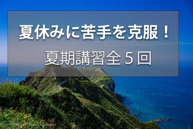 【夏期講習/高校生】苦手な英語を夏休みに挽回！