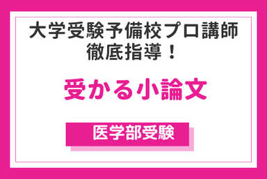 医学部合格者多数プロ講師徹底指導「医系小論文」