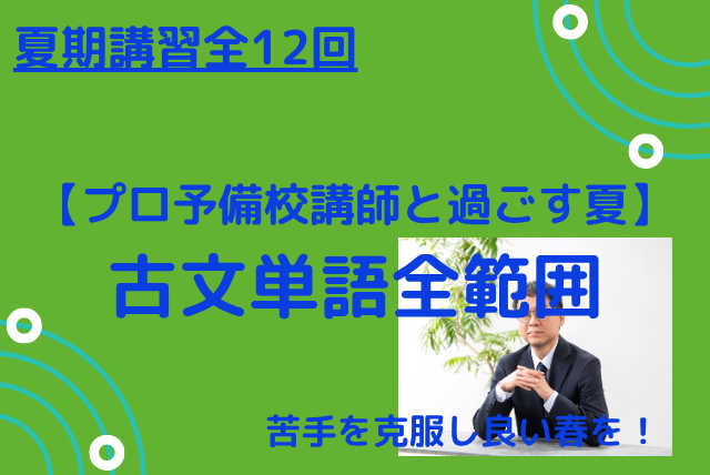 プロ予備校講師と過ごす夏　古文単語全範囲（全12回）
