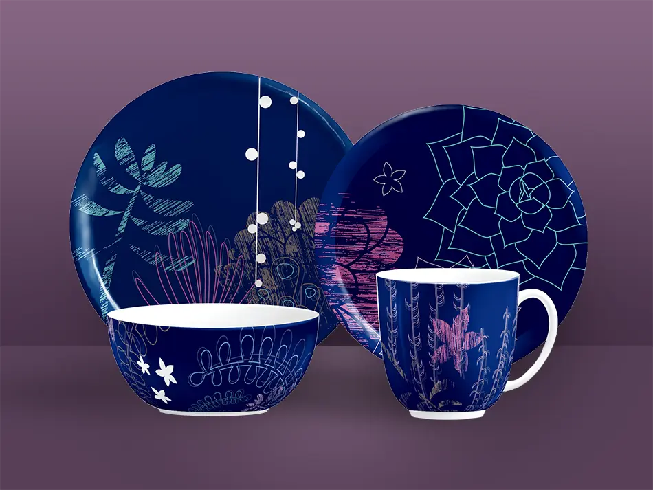 Succulent Surface Design - Dishware