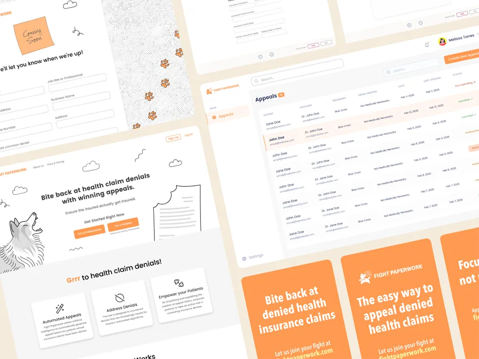 Fight Paperwork - Web App for Medical Professionals