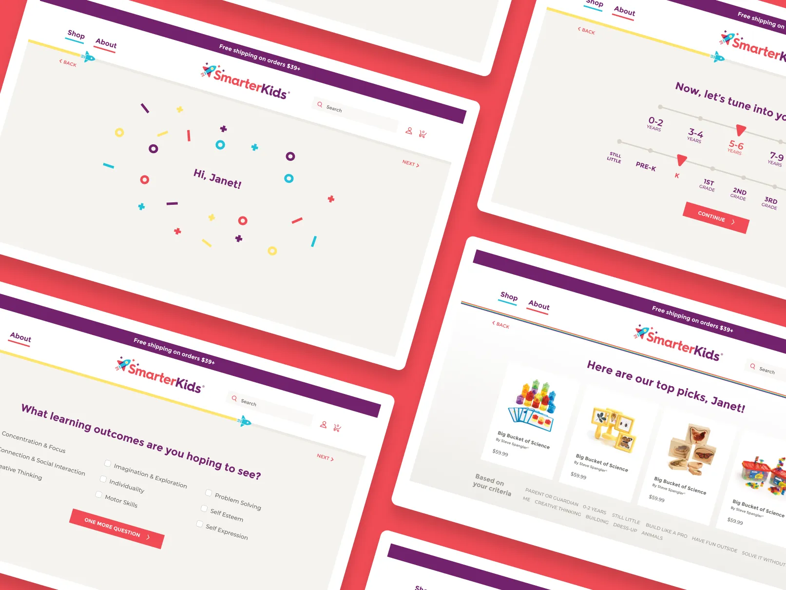 SmarterKids - E-Commerce Quiz Prototype
