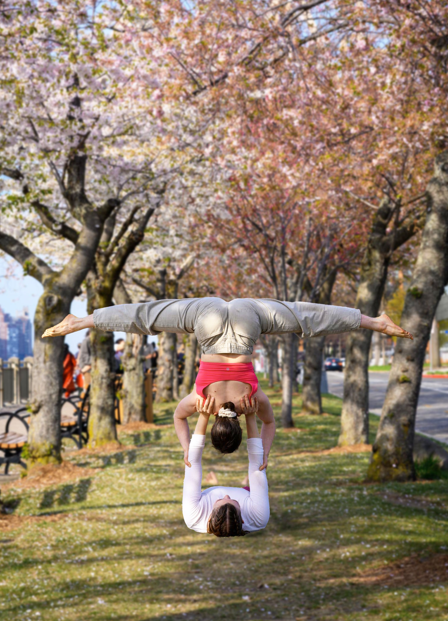 Acro Yoga Pose: Shoulder Stand