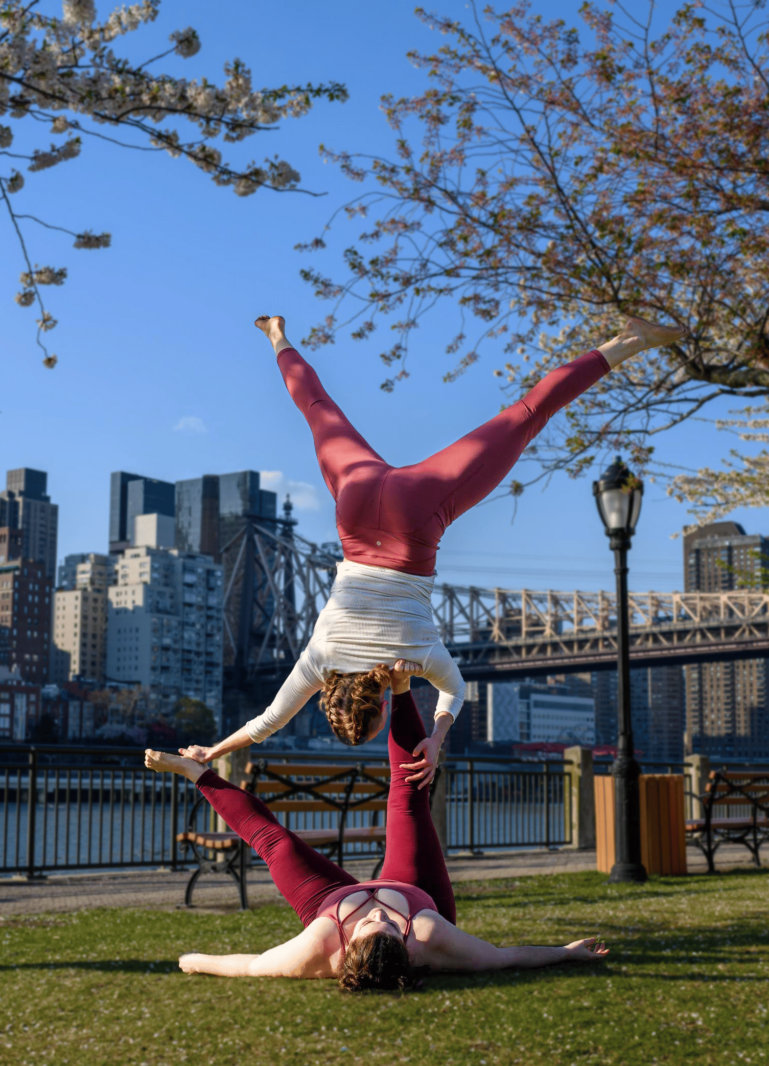 Acro Yoga Pose: Mono Reverse Star