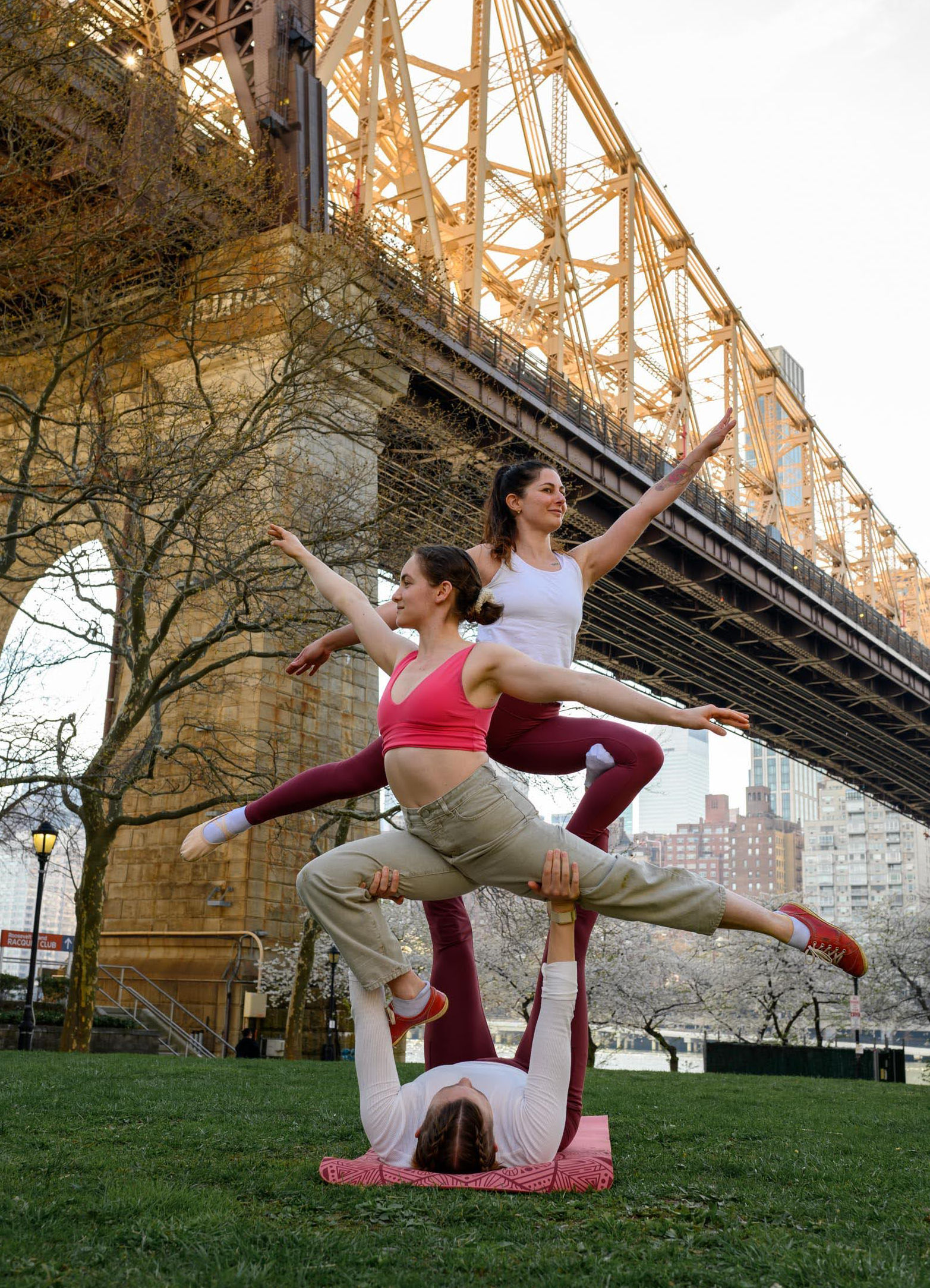 Acro Yoga Pose: Double Straddle Throne