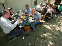 Een sfeerfoto tijdens de lunch. © Billy Herman