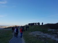 Foule d'ornithologues regroupée pour observer une rareté